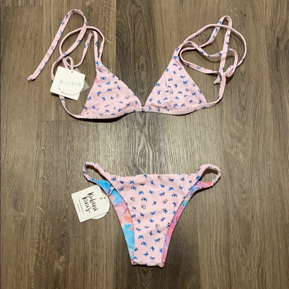 Reversible Kini - Butterflies and Tie Dye - Picture 1 of 5